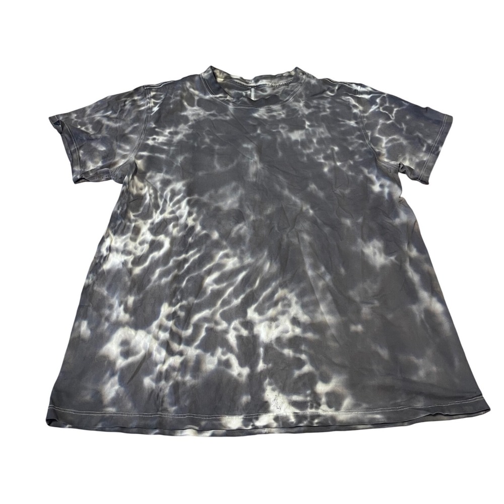 Lululemon All Yours Boyfriend Tee Women Cloud Wash Tie Dye Gray Short Sleeve I04